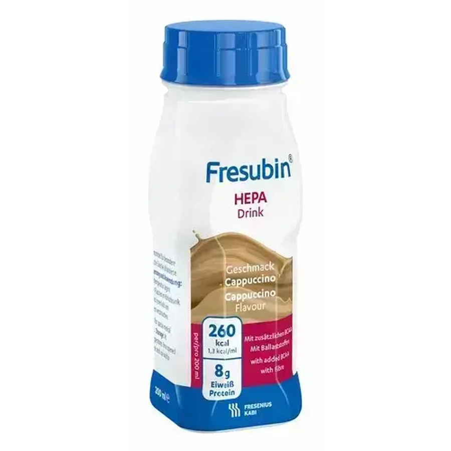 Fresubin Hepa Drink, préparation nutritionnelle, saveur cappuccino, 24x200 ml