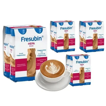 Fresubin Hepa Drink, préparation nutritionnelle, saveur cappuccino, 24x200 ml