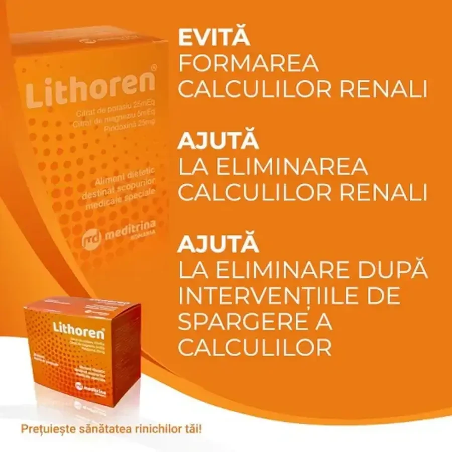 Meditrina Lithoren Complemento Alimenticio Especial 2x30 sobres Naranja
