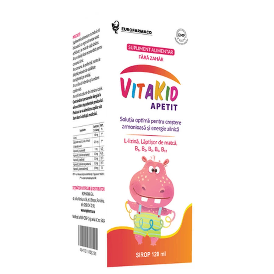 Jarabe Vitakid Apetit, 120 ml, Eurofarmaco