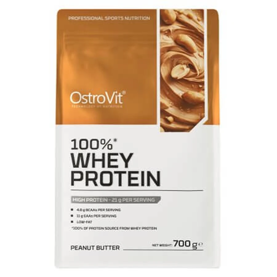 Whey-eiwitpoeder met pindakaassmaak, 700 g, OstroVit