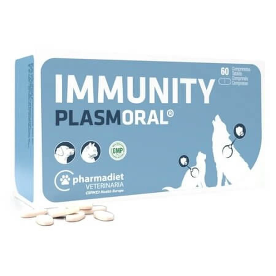 Plasmoral Immunity – Nahrungsergänzungsmittel für Hunde und Katzen, 60 Tabletten, Pharmadiet