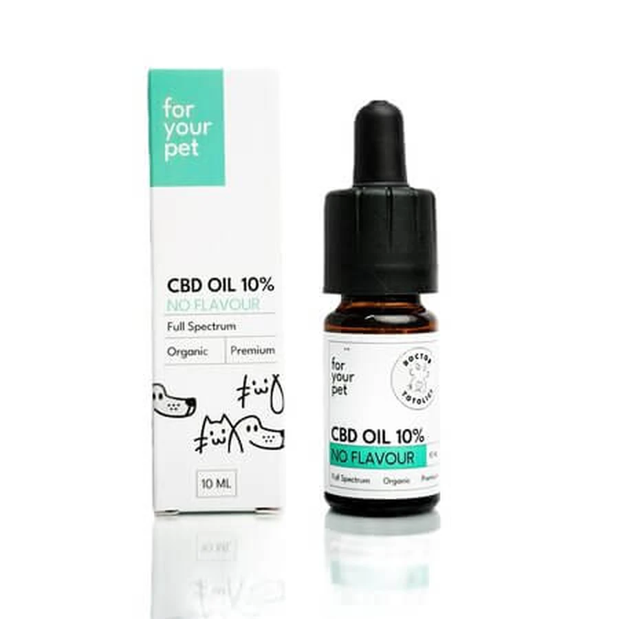 Aceite de cáñamo al 10 % para perros y gatos, sin aroma, 10 ml, Doctor Totolici