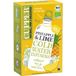 Tè freddo alla frutta al gusto di ananas e lime, 10 bustine, Cupper