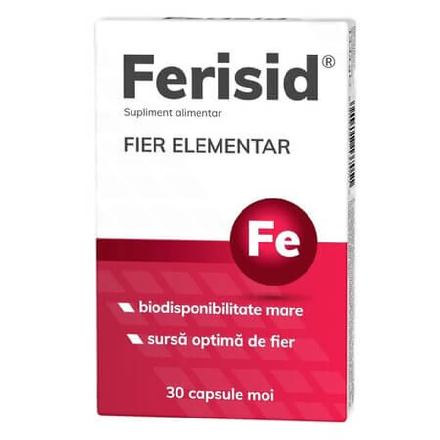 Hierro elemental Ferisid, 30 cápsulas blandas, Zdrovit