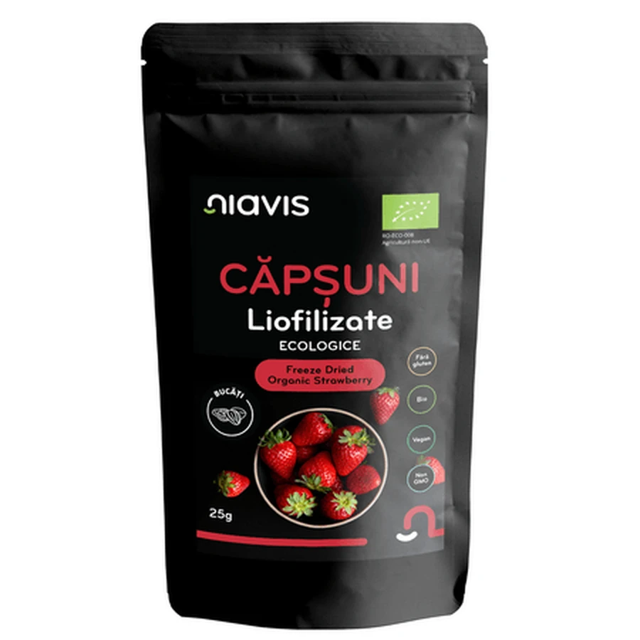 Gefriergetrocknete Erdbeeren, 25 g, Niavis