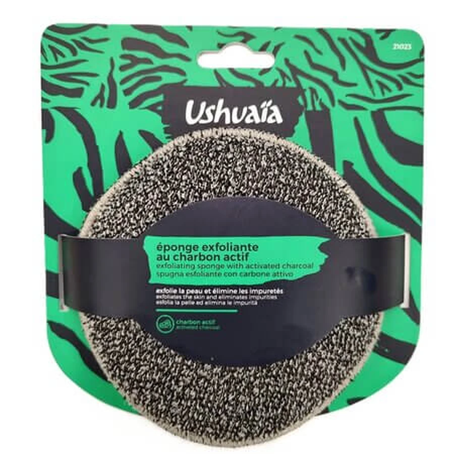 Esponja de baño con carbón activado, 1 unidad, Ushuaia