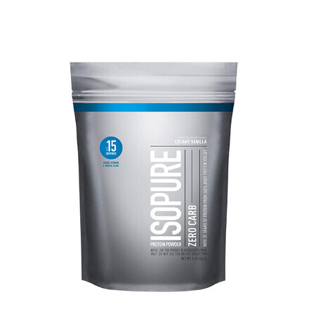 Isopure Zero Carb, Aislado de proteína de suero sin carbohidratos con sabor a vainilla, 454 G