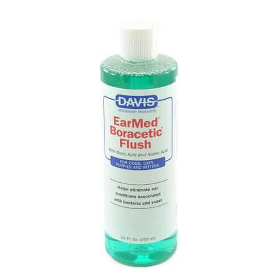Earmed Boric Acid Flush Ear Solution for Dogs and Cats, 355 ml, Davis
