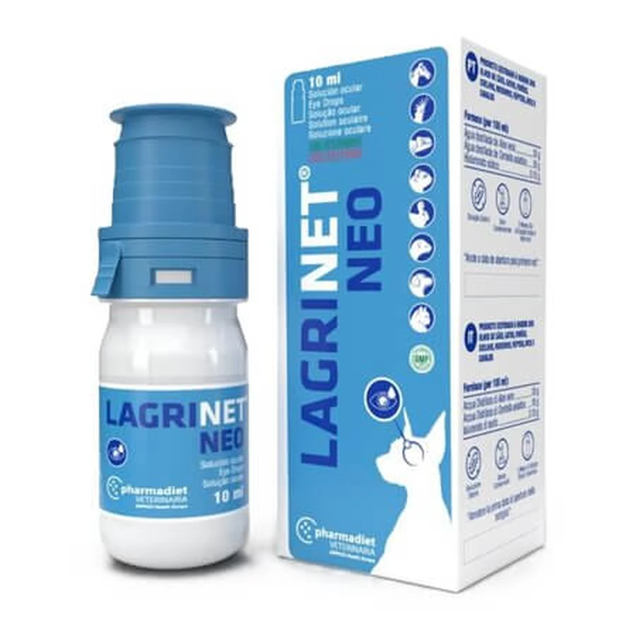 Lagrinet Neo oogdruppels voor dieren, 10 ml, Pharmadiet