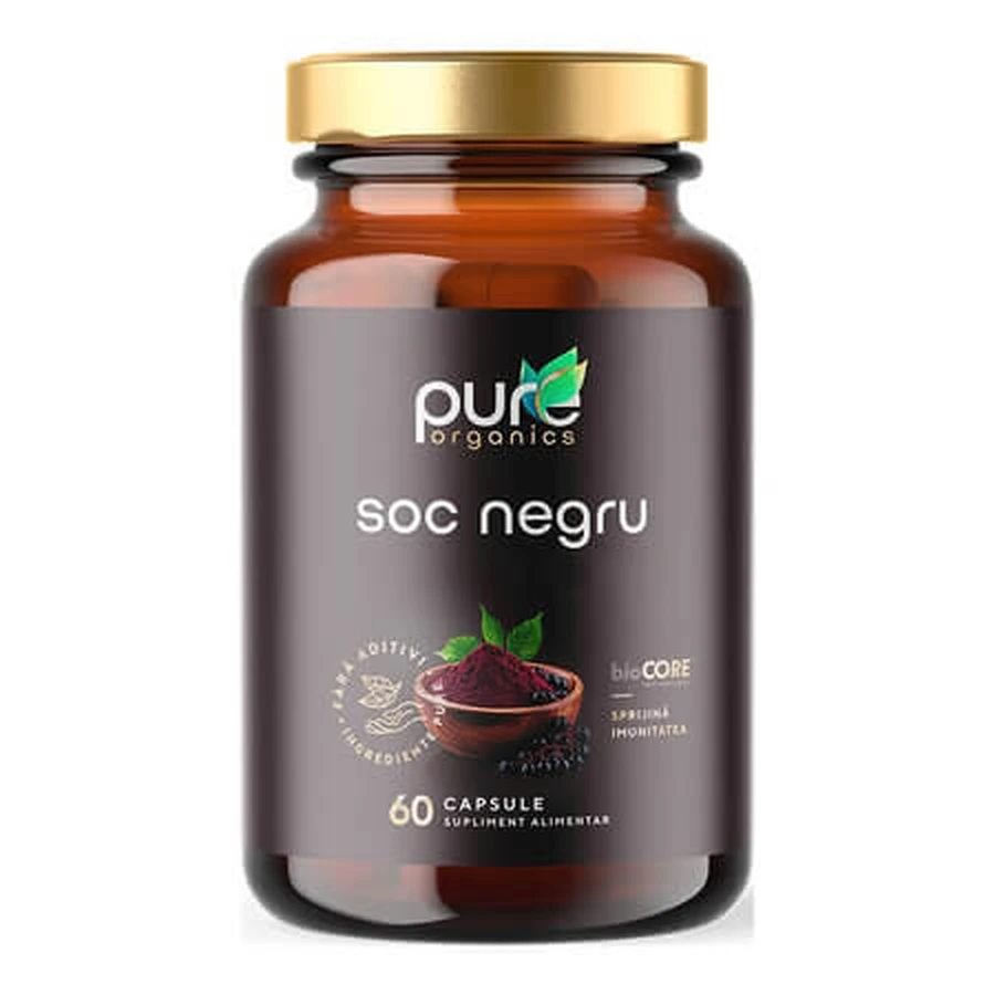 Soc negru, 60 capsule, Pure Organics