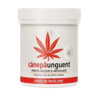 Pomada calorífica con un 5 % de aceite de cáñamo, 250 ml, Health Culture