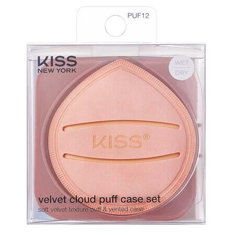 Spugnetta rotonda per il trucco con supporto, 1 pezzo, Kiss