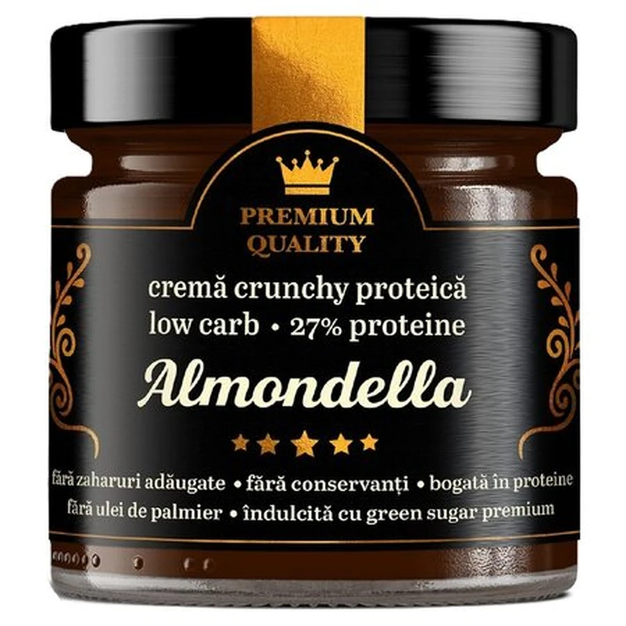 Crema proteica crujiente Almondella, 250 g, Laboratorios Remedia