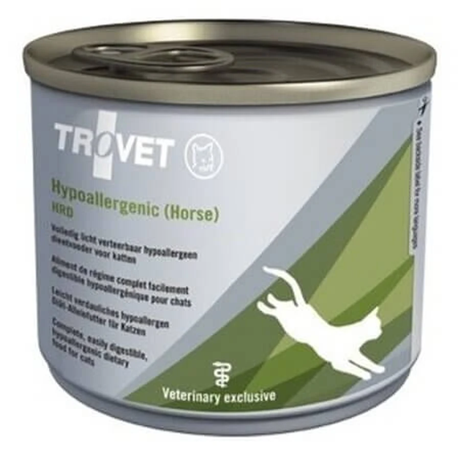 Tro.Cat: Comida húmeda dietética hipoalergénica con carne de caballo para gatos, 200 g, Trovet