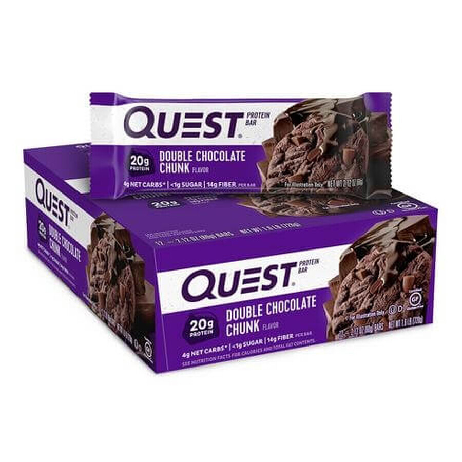 Quest Protein Bar, Barrita de proteínas con sabor a chocolate, 60g