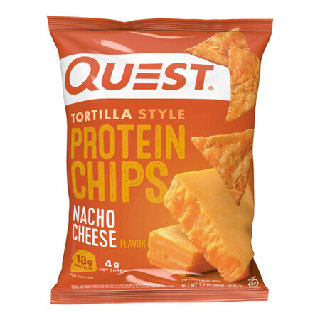 Quest Protein-Chips im Tortilla-Stil, Tortilla-Chips, mit Nacho-Käse-Geschmack, 32 g