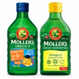 Aceite de pescado noruego, 250 ml + Aceite de pescado con omega-3, 250 ml 