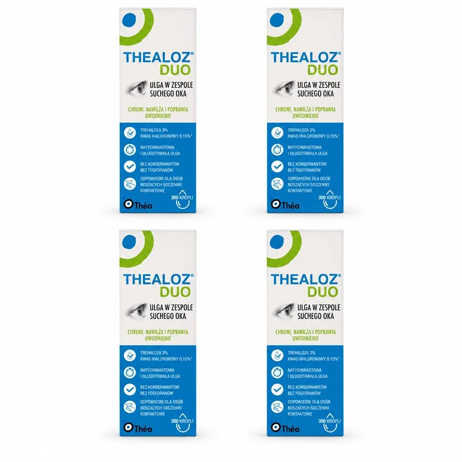 Collyre Thealoz Duo, 4 x 10 ml, Thea