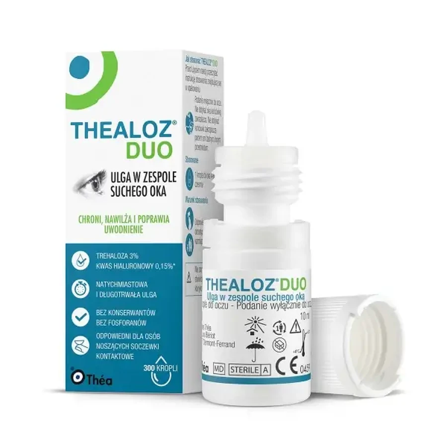Collyre Thealoz Duo, 4 x 10 ml, Thea