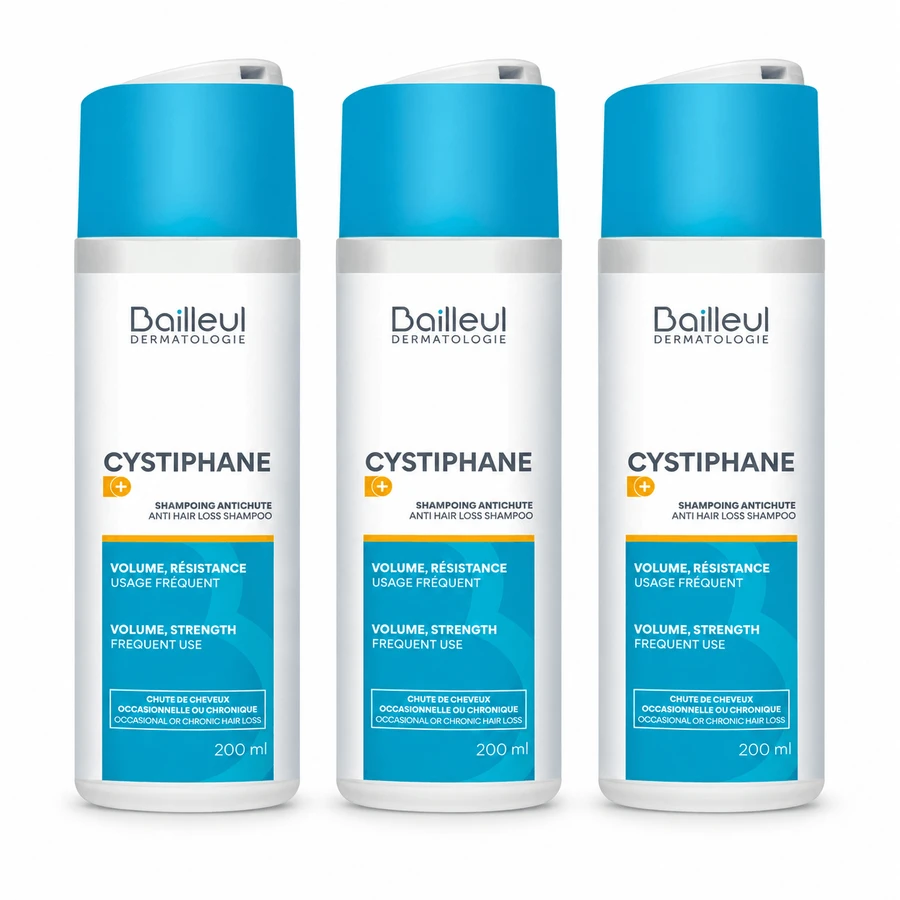 Szampon przeciwłupieżowy Cystiphane Biorga, 3x200 ml, Bailleul: ceny i cechy