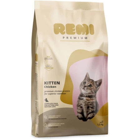 REMI PREMIUM Kitten, Junior-Katzenfutter, Trockenfutter, 1,5 kg