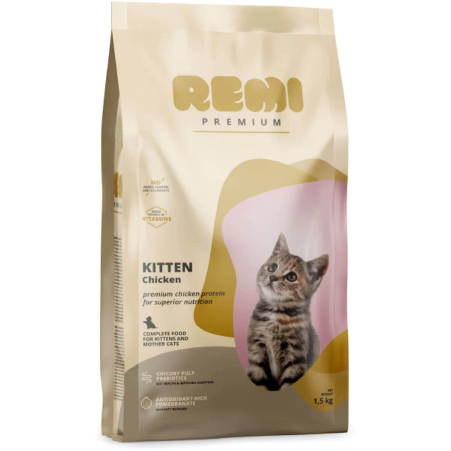 REMI PREMIUM Kitten, Junior-Katzenfutter, Trockenfutter, 1,5 kg
