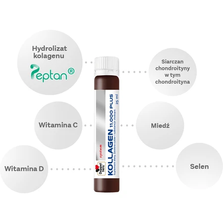 Doppelherz System Kollagen 11.000 Plus, 90 viales x 25 ml, Queisser Pharma