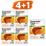 Essentiale Forte, opakowanie 4+1, 300 mg, 5 x 90 kapsułek, Sanofi