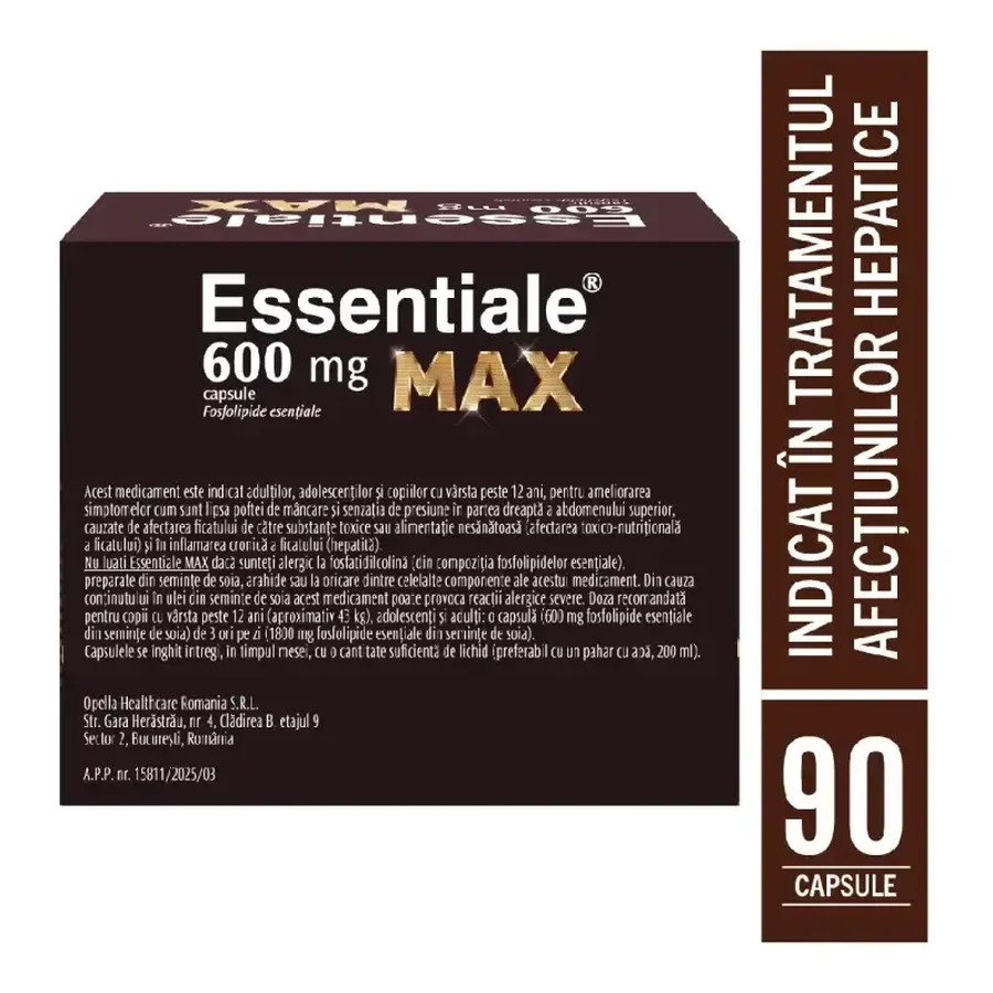 Essentiale MAX 600 mg, envase 4+1, 5 x 90 cápsulas, Sanofi