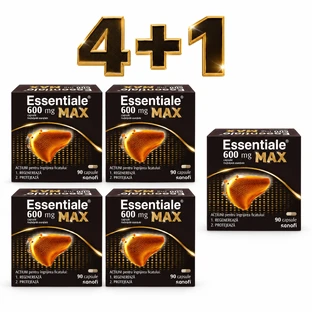 Essentiale MAX 600 mg, confezione 4+1, 5 x 90 capsule, Sanofi