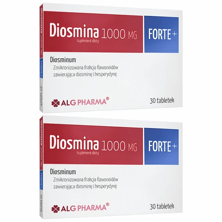 Diosmin 1000 mg Forte+, 2 x 30 comprimidos, ALG Pharma