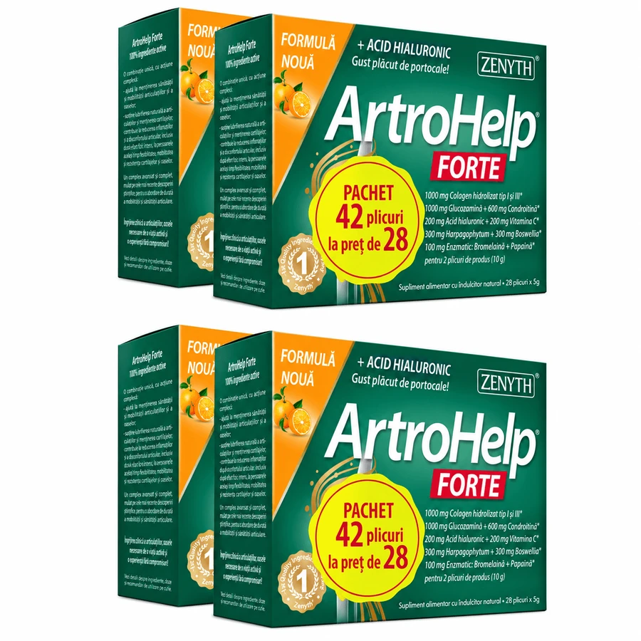 Pachet ArtroHelp Forte, 2x42 plicuri, Zenyth