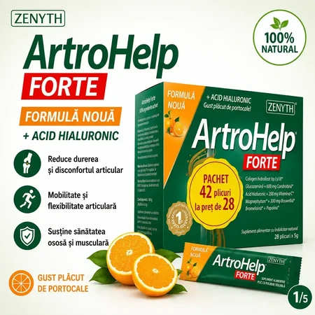 Pachet ArtroHelp Forte, 2x42 plicuri, Zenyth