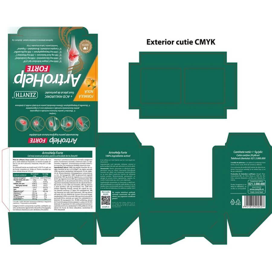 Pachet ArtroHelp Forte, 2x42 plicuri, Zenyth