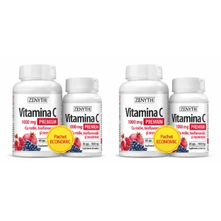 Vitamina C Premium 1000 mg, 2x90 capsule, Zenyth