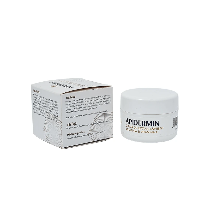 Apidermin gezichtscrème met matchamelk en vitamine A, 2x50 ml, Veceslav Bee Complex