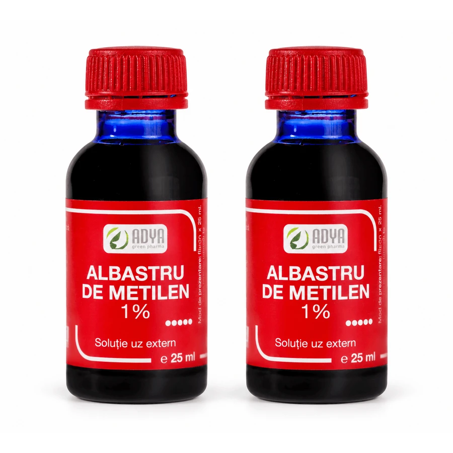 Albastru de metilen 1%, 2x25 ml, Adya Green