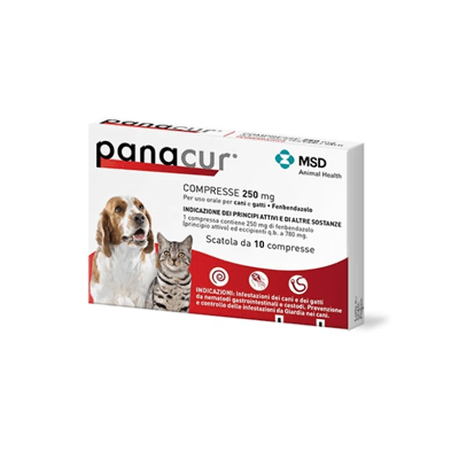 Panacur 250 mg, 2x10 comprimidos, MSD