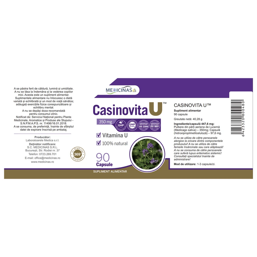 Casinovita U, 2x90 capsule, Medicinas