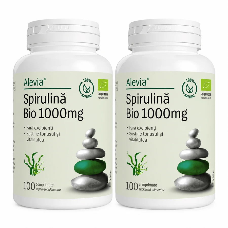 Spirulina Bio 1000 mg, 2x100 Tabletten, Alevia