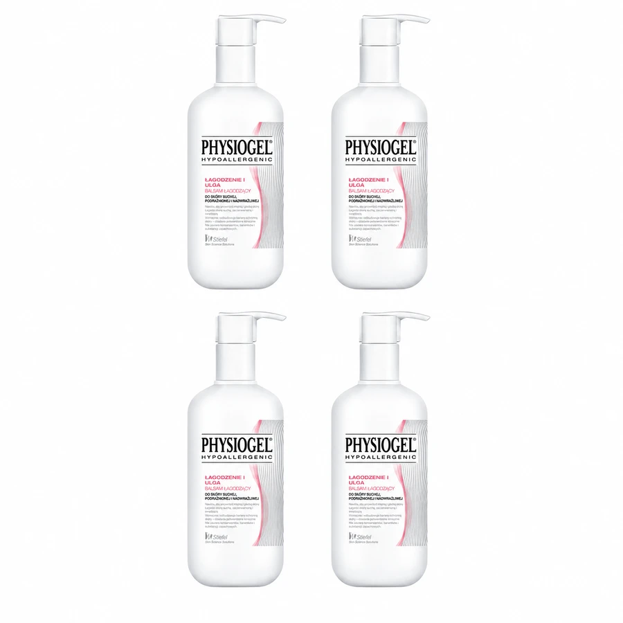 Physiogel 4x400 ml Lotion apaisante et calmante, pour peaux sèches, irritées et hypersensibles