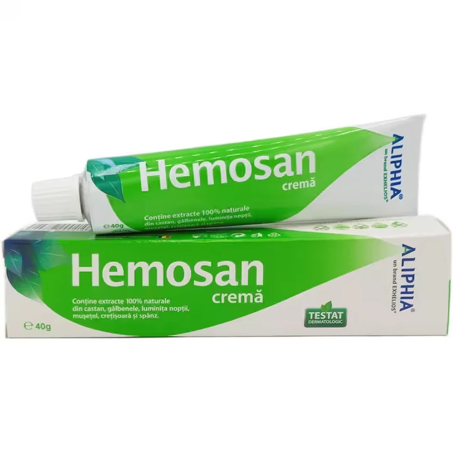 Hemosan Aliphia crème pour les zones enflammées, 2x40 g, Exhelios