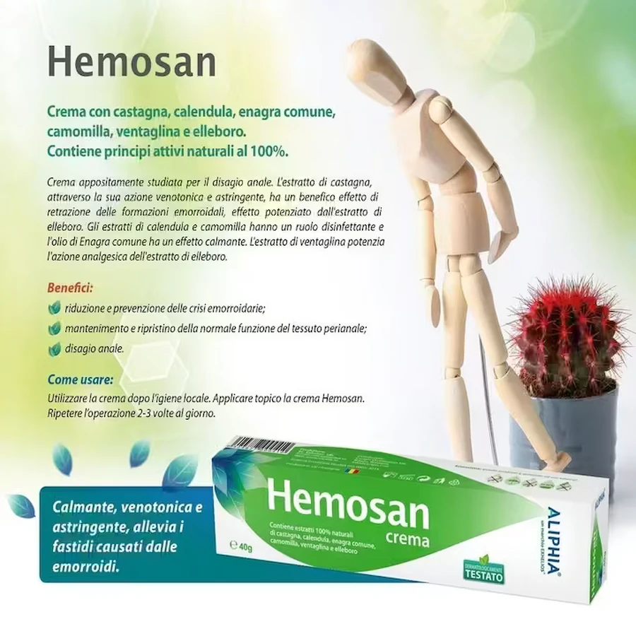 Hemosan Aliphia crème pour les zones enflammées, 2x40 g, Exhelios