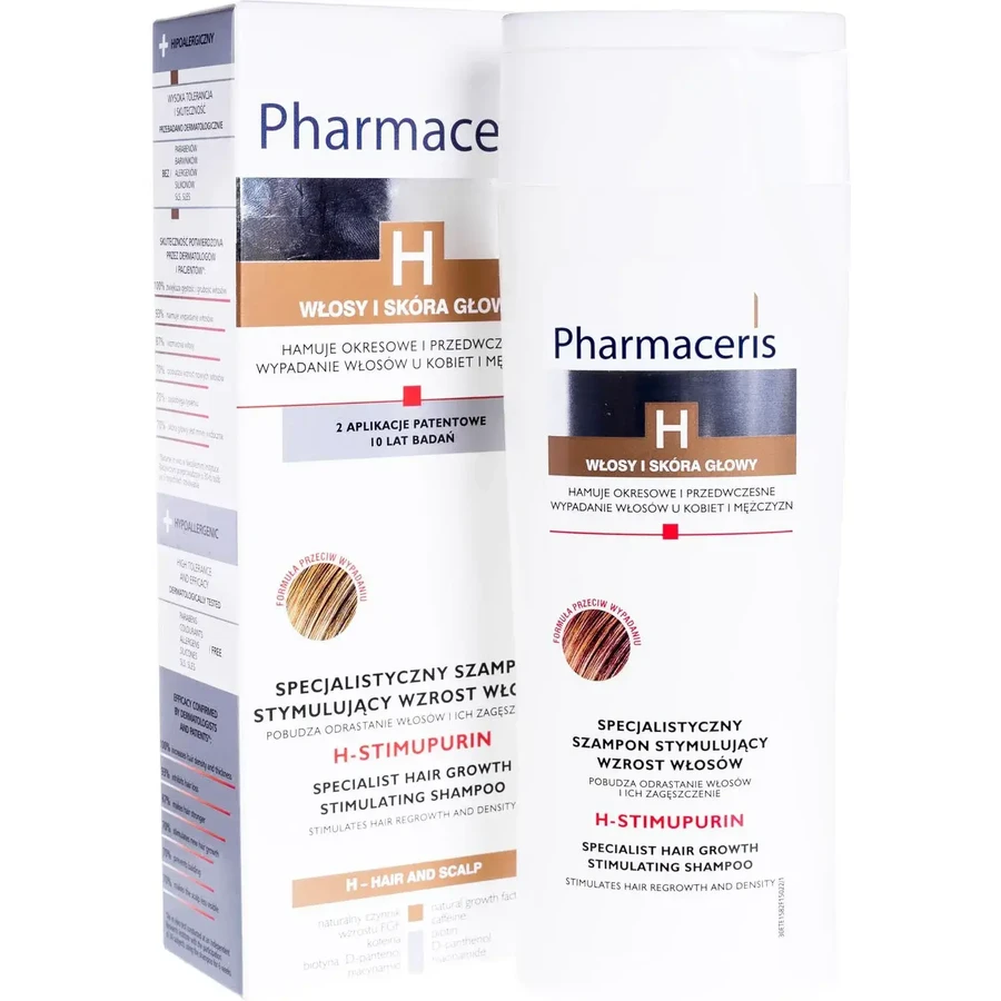 Pharmaceris H Stimupurin șampon specializat pentru stimularea creșterii părului, 2x250 ml, Dr Irena Eris