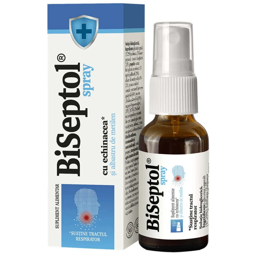 Spray cu Echinacea si Albastru de Metilen BiSeptol, 2x20 ml, Dacia Plant