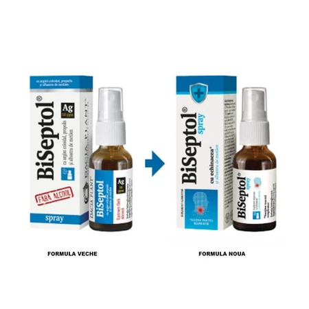 Spray cu Echinacea si Albastru de Metilen BiSeptol, 2x20 ml, Dacia Plant