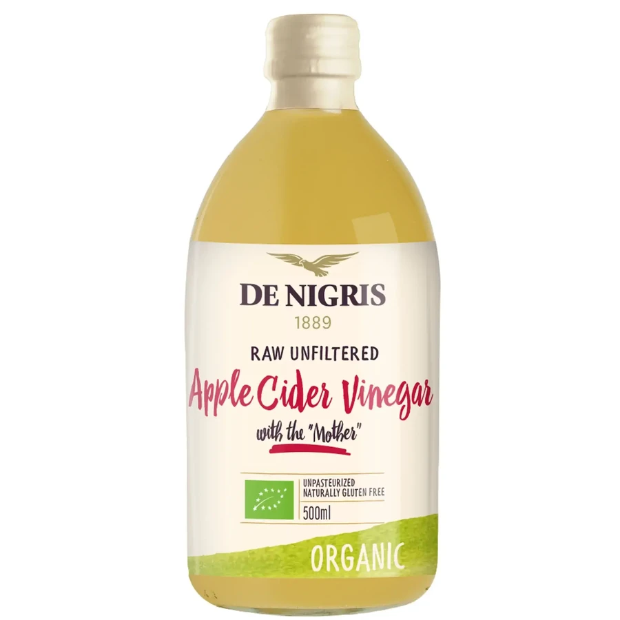 Oțet din cidru de mere nefiltrat, 2x500 ml, De Nigris