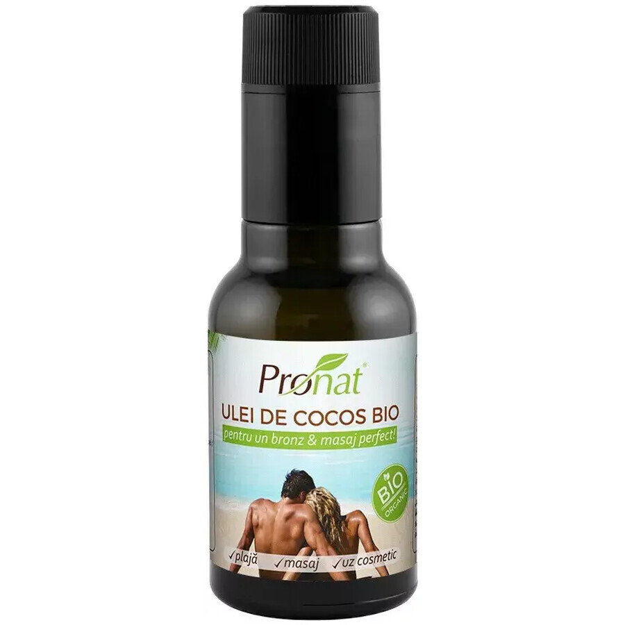 Aceite de coco virgen extra ecológico para uso cosmético, 100 ml, Pronat