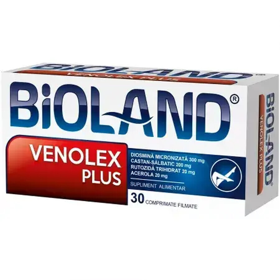 Venolex Plus Bioland , 30 comprimidos recubiertos con película, Biofarm